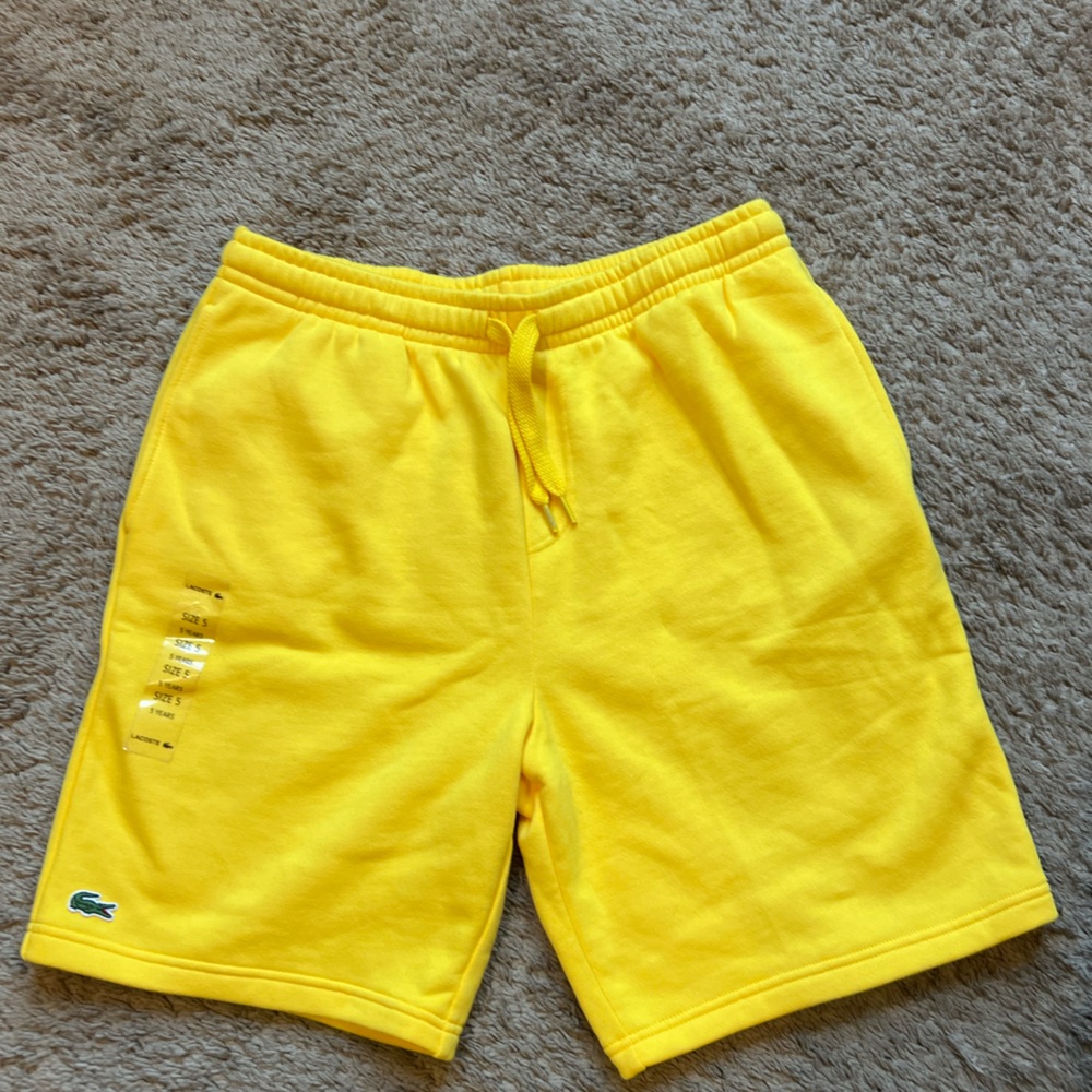 Lacoste Men's Vibrant Yellow Athletic Shorts - Picture 2 of 5